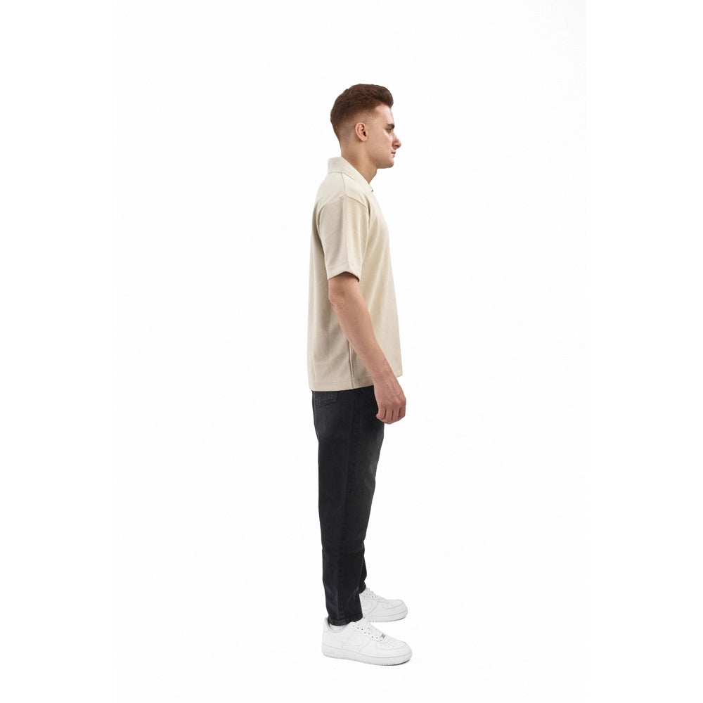 v collar polo